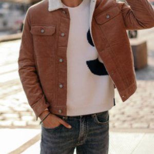 Plush and thick lapel jacket